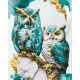 Картина за номерами Тварини. Дві сови з фарбами металік 40*50 см LW 3405
