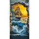 Картина за номерами  Корабель в морі 40*80 см LW 5119