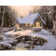 Картина за номерами Дім взимку. Новорічна/різдвяна 40*50 см LW 3255