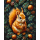 Картина за номерами Тварини. Білка з горіхом 40*50 см  LW 3508