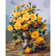 Картина за номерами Жовті троянди в вазі 40*50 см LW 3014