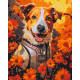 Картина за номерами Пес Патрон у вишиванці 40*50 см LW 32021
