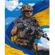 Картина за номерами Патріотична. Воїн ЗСУ з прапором 40*50 см LW 3268
