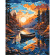 Картина за номерами Човен на заході сонця. Пейзаж 40*50 см LW 3327