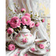 Картина за номерами Натюрморт. Ароматний чай з квітами 40*50 см  LW 3506
