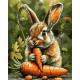 Картина за номерами Тварини. Кролик з морквою 40*50 см  LW 3507