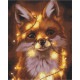 Картина за номерами  Лисеня в гірлянді 40*50 см LW 380