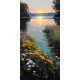Картина за номерами Пейзаж. Літні барви природи 40*80 см  LW 5171