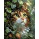 Картина за номерами Тварини. Миле кошеня зі смарагдовими очима 40*50 см LW 2002-01