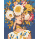 Алмазна мозаїка Дівчина у гортензіях 40*50 см OD 12710