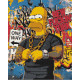 Алмазна мозаїка Герої кіно. Гомер Сімпсон в арт стилі 40*50 см OD 31929