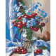 Алмазна мозаїка Букет квітів з вишнею 40*50 см OD 3505