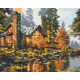 Алмазна мозаїка/вишивка Будинок біля річки 40*50 см OD 31710