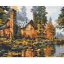 Алмазна мозаїка/вишивка Будинок біля річки 40*50 см OD 31710