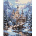 Алмазна мозаїка/вишивка Пейзаж. Зимовий замок 40*50 см OD 3553
