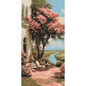 Алмазна мозаїка/вишивка Сад біля річки 40*80 см OD 5168