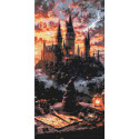 Алмазна мозаїка/вишивка Хогвартс. Атмосфера магії 40*80 см OD 5172