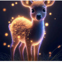 Алмазна мозаїка Сяючий оленятко 20*20см S10021