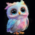 Алмазна мозаїка  Космічна сова 20*20см S10116