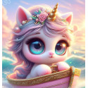 Алмазна мозаїка  Магічна подорож єдинорога 20*20см S10173