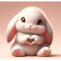 Алмазна мозаїка  Милий зайчик 20*20см S10228