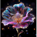 Алмазна мозаїка Блискуча квітка 20*20см S10259