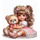 Алмазна мозаїка Милі обійми 20*20см S10263