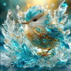 Алмазна мозаїка Кришталева пташка 20*20см S10351