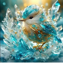 Алмазна мозаїка Кришталева пташка 20*20см S10351
