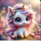 Алмазна мозаїка Єдиноріжка з милим поглядомя 20*20см S10361