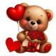 Алмазна мозаїка Ведмедик- романтик 20*20см S10412