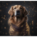 Алмазна мозаїка Золотистий ретривер у светрі 30*40см S20056