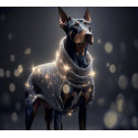 Алмазна мозаїка  Доберман у сяючому светрі  30*40см S20057