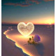 Алмазна мозаїка Серце на заході 30*40см  S20076
