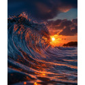 Алмазна мозаїка Морський захід сонця 30*40см  S20184