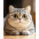 Алмазна мозаїка Здивовані оченята котика 30*40см S20304
