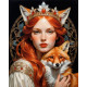Алмазна мозаїка Руда королева лісу 30*40см S20378