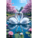 Алмазна мозаїка Лебедина вірність 30*40см S20405
