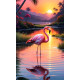Алмазна мозаїка Фламінго на заході сонця 30*40см S20412