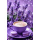 Алмазна мозаїка Кава з лавандою 30*40см S20416