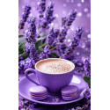 Алмазна мозаїка Кава з лавандою 30*40см S20416