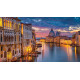Алмазна мозаїка Захід над каналом у Венеції  30*40см S30003