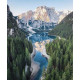 Алмазна мозаїка Гірське озеро в оточенні лісу 30*40см S30021