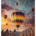 Алмазна мозаїка  Повітряні кулі на заході 30*40см S30049