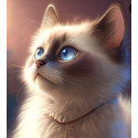 Алмазна мозаїка Блакитноокий кошеня 30*40см S30054