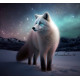 Алмазна мозаїка Полярна лисиця вночі 30*40см S30057