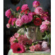 Алмазна мозаїка Букет троянд у срібній вазі  30*40см S30060