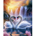 Алмазна мозаїка Лебедина пісня водоспадів 40*50см S40092