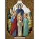 Алмазна мозаїка Віра Надія Любов та мати їх Софія 40*50см S40101