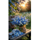 Алмазна мозаїка Сонячне марево та волошки 40*50см S40113